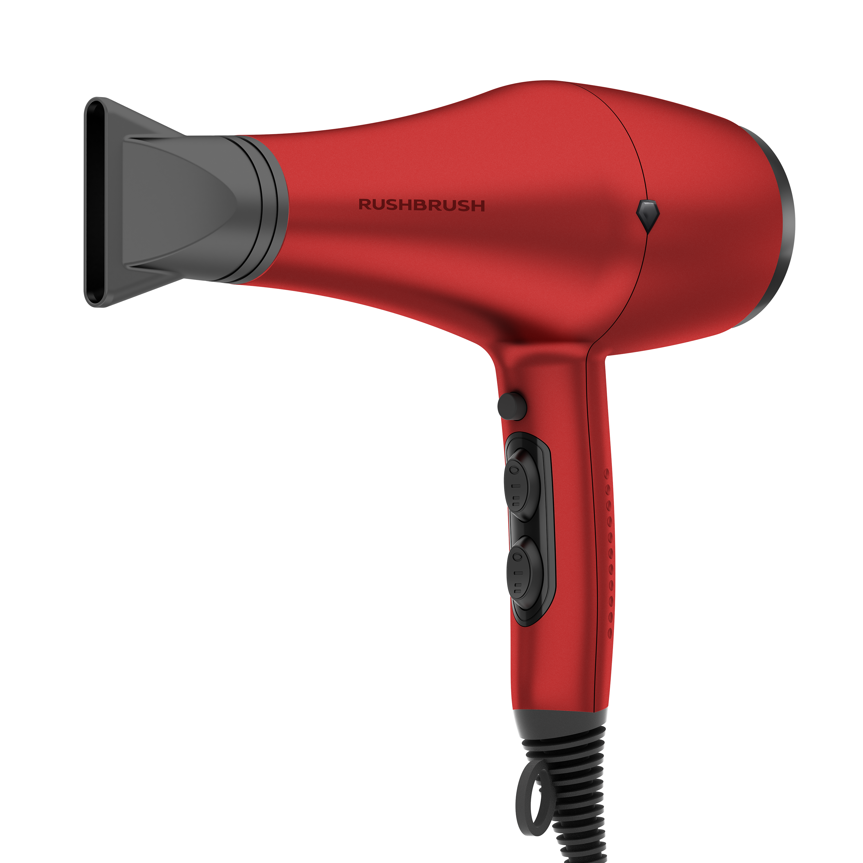 Rush Brush D3 K Hair Dryer with Attachments, 3000 Watt - Red Rush Brush D3 K Hair Dryer with Attachments, 3000 Watt - Red